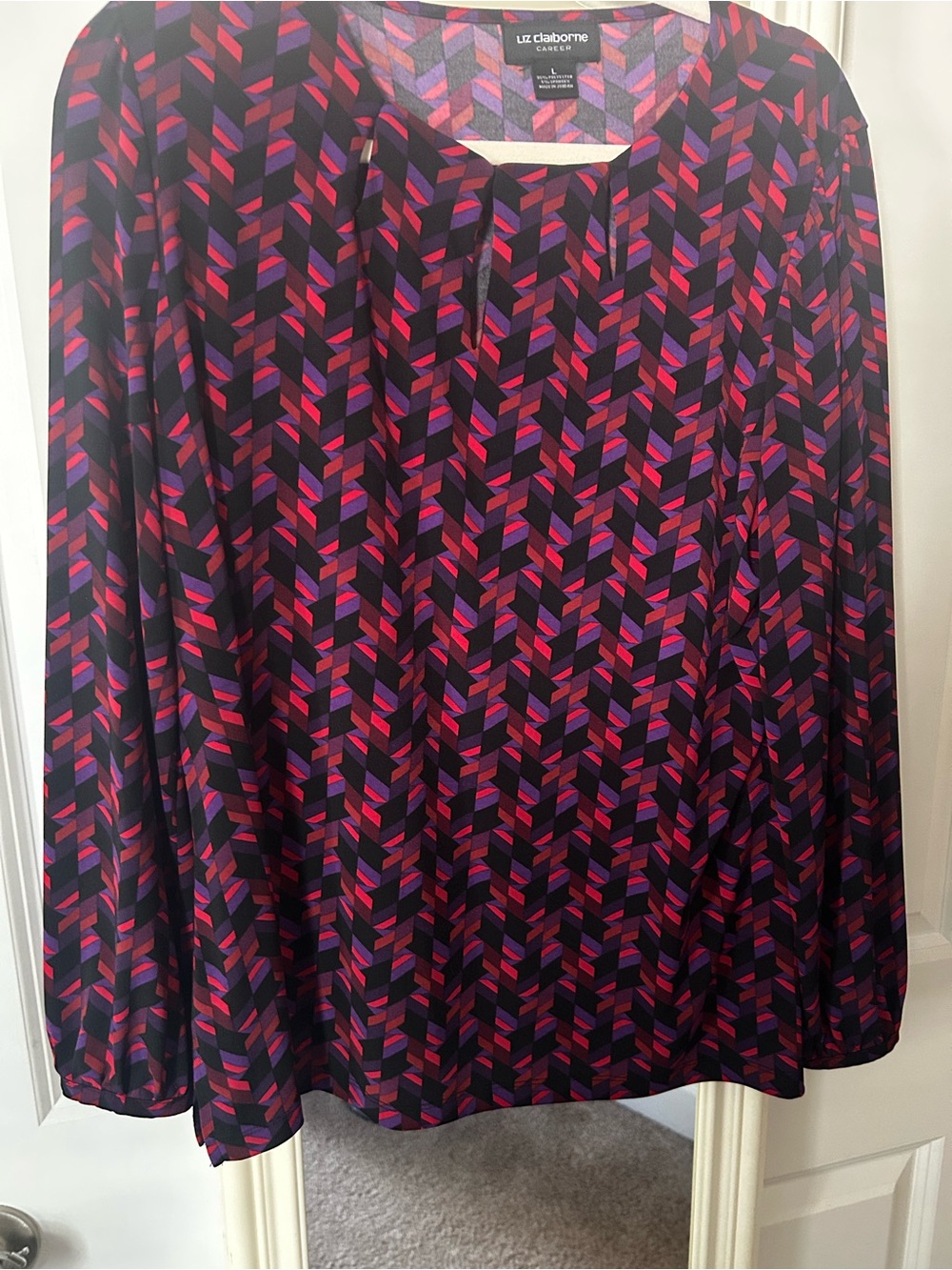 Liz Claiborne Geometric Print Women's Blouse